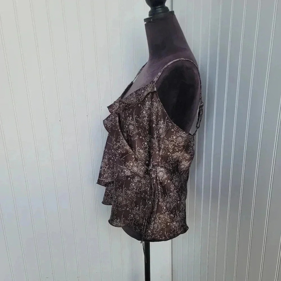 GAP Brown Floral wrap front cami tank top - Picture 9 of 11